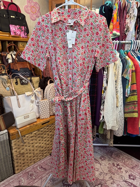 J Crew Belted floral shirt dress in Liberty Danjo Floral - Picture 2 of 5